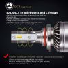 Saber-X LED Headlight Bulbs Conversion Kit,DOT Approved D6 Series CSP Chips Adjustable Beam Light Bulb With Fans Sets - 6000LM 6000K Cool White